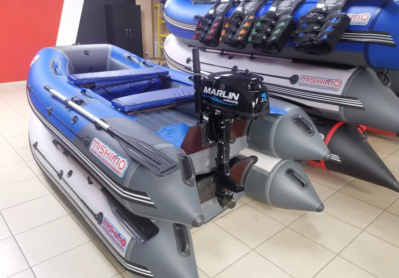 КОМПЛЕКТ ЛОДКА MISHIMO LITE 315 + МОТОР 5л.с в Энгельсе