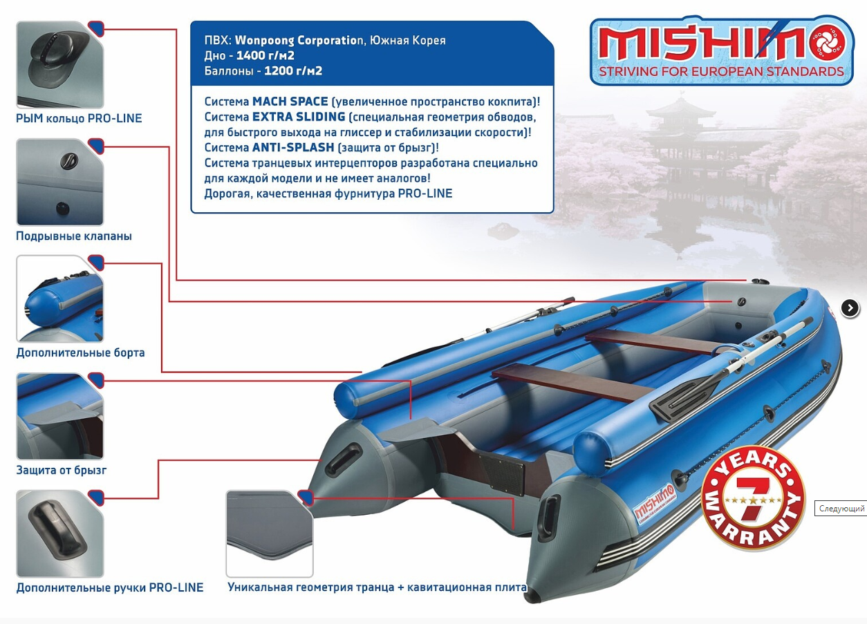 КОМПЛЕКТ ЛОДКА MISHIMO FAMILY LITE 370 + МОТОР 9,9 (15) Л.С. в Энгельсе