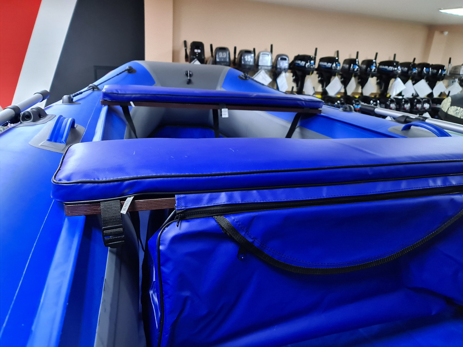 КОМПЛЕКТ МЯГКИХ НАКЛАДОК С СУМКОЙ ДЛЯ ЛОДОК 90Х20 СИНИЙ в Энгельсе