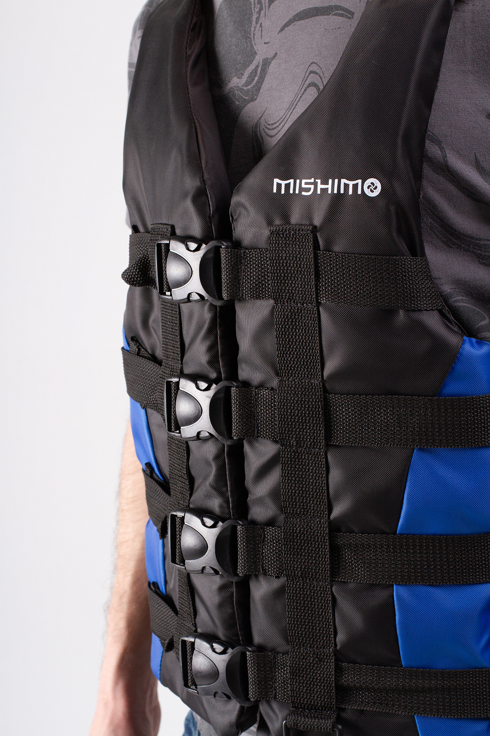 Жилет спасательный MISHIMO PRO Премиум качества Черно-синий в Энгельсе